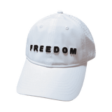 FREEDOM Hat - 6 Panel - Shallow Fit - Unstructured - White - Laser Mesh - Proceeds go to TPUSA