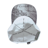FREEDOM Hat - 6 Panel - Shallow Fit - Unstructured - White - Laser Mesh - Proceeds go to TPUSA