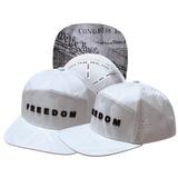 FREEDOM Hat - 7 Panel - White Camo - Laser Mesh - Proceeds go to TPUSA