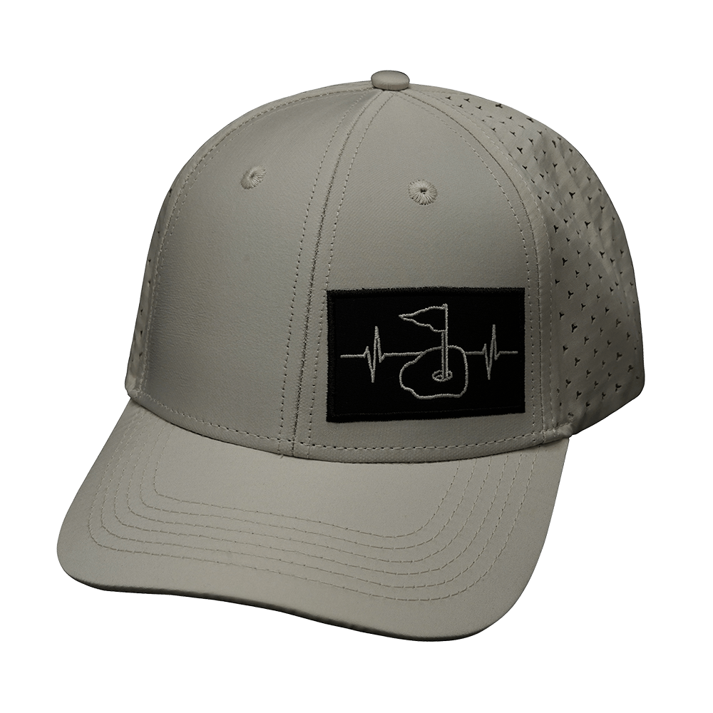 Golf Hat — Low Profile, Cream (No Photo), Laser Mesh