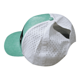 Hawaii - 6 Panel - Shallow Fit - Pony Tail - Teal / White - Laser Mesh (Unisex)