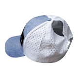 Hawaii - 6 Panel - Shallow Fit - Pony Tail - Light Blue / White - Laser Mesh (Unisex)