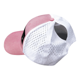 Hawaii - 6 Panel - Shallow Fit - Pony Tail - Pink / White - Laser Mesh (Unisex)