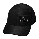 Idaho - 6 Panel - AirMesh - Athletic Fit - Black - Fabric Back (Unisex)