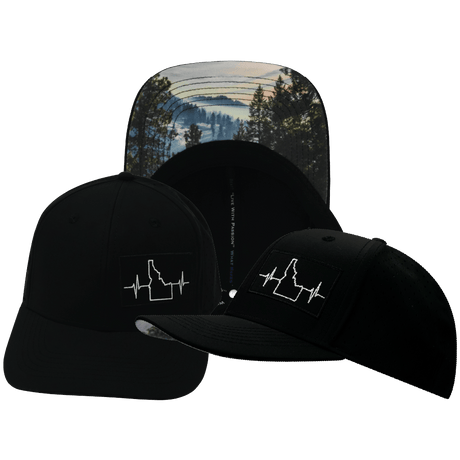 Idaho Hat, Baseball Hat, Snapback Hat, Black, Mens Hat, Laser Mesh, Womens Hat, Main Picture 