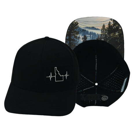 Idaho Hat, Baseball Hat, Snapback Hat, Black, Mens Hat, Laser Mesh, Womens Hat, Main Picture 