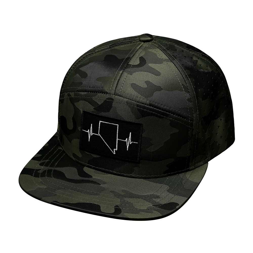 Nevada - 7 Panel - Green Camo (Unisex)