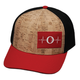 Oceanside "Oside" - 6 Panel - Cork - Red / Black - Fabric Back (Unisex)