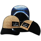 Paddle Board Hat — Baseball Hat Fit, Cork, Black, Laser Mesh