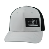 Paddle Board Hat, Baseball Hat, Snapback Hat, Gray, Black, Mens Hat, Womens Hat, Front Picture