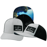 Paddle Board Hat — Baseball Hat Fit, Gray / Black, Laser Mesh