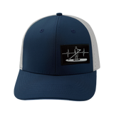 Paddle Board Hat, Baseball Hat, Snapback Hat, Navy, Gray, Mens Hat, Womens Hat, Front Picture