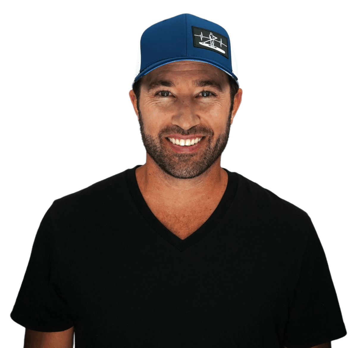 Paddle Board Hat, Baseball Hat, Snapback Hat, Navy, Gray, Mens Hat, Womens Hat, Man in Hat Picture