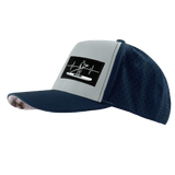 Paddle Board Hat, Trucker Hat, Snapback Hat, Dark Blue, Gray Blue, Mens Hat, Womens Hat, Side Picture