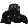 Pickleball Hat — Low Profile, Ponytail, Black, Laser Mesh