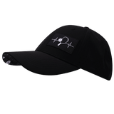 Pickleball Hat, Low Profile, Ponytail, Snapback Hat, Black, Mens Hat, Womens Hat, Side Picture 