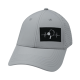 Pickleball Hat, Low Profile, Ponytail, Snapback Hat, Gray, Mens Hat, Womens Hat, Front Picture 