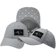 Pickleball Hat — Low Profile, Ponytail, Gray, Laser Mesh