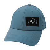 Pickleball Hat, Low Profile, Ponytail, Snapback Hat, Light Blue, Mens Hat, Womens Hat, Front Picture 