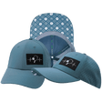Pickleball Hat — Low Profile, Ponytail, Light Blue, Laser Mesh