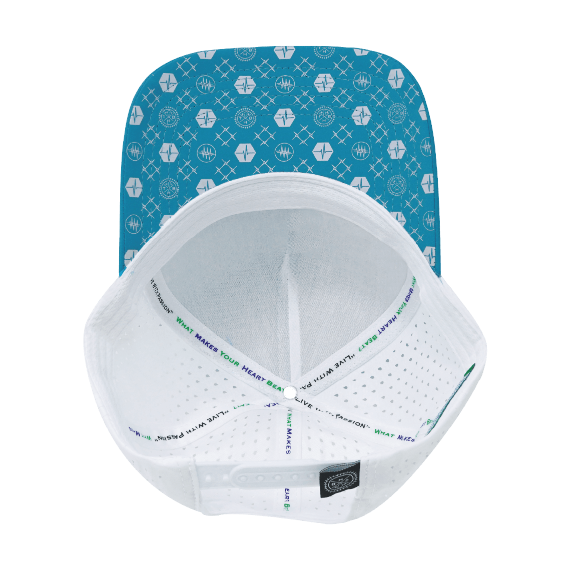 Pickleball Hat, Trucker Hat, Snapback Hat, Neon Blue Green, White, Mens Hat, Womens Hat, Underbill Picture
