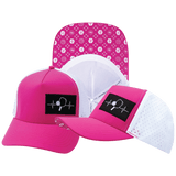 Pickleball Hat Trucker Hat — Neon Pink / White, Laser Mesh