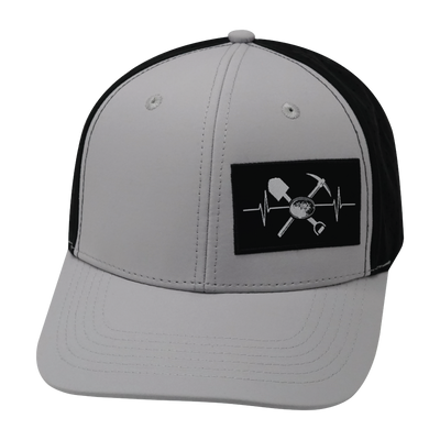 Prospecting - 6 Panel - Gray /  Black - Laser Mesh (Unisex)