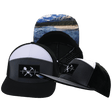 Prospecting Hat — Flat Bill, Black / Charcoal / White, Laser Mesh