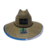 Surf Straw, Sun Hat, Wave, Mens Straw Hat, Womens Straw Hat, Front Picture