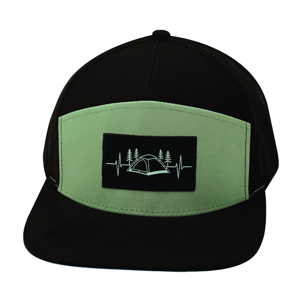 Camping - 7 Panel - Black / Sage (Unisex)