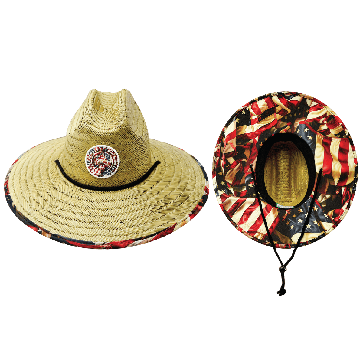 THB Straw Sun Hat — Flag