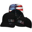 USA Hat, Baseball Hat Fit, Snapback Hat, Black, Mens Hat, Womens Hat, Main Picture