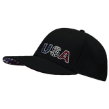 USA Hat, Baseball Hat Fit, Snapback Hat, Black, Mens Hat, Womens Hat, Side Picture