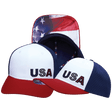 USA Hat, Flat Bill, Snapback Hat, Dark Red, White, Navy, Mens Hat, Womens Hat, Main Picture