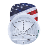 USA Hat, Flat Bill, Snapback Hat, White Camo, Mens Hat, Womens Hat, Underbill Picture