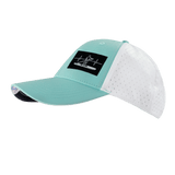 Paddle Board Hat, Low Profile, Ponytail, Snapback Hat, Mint, White, Mens Hat, Womens Hat, Side Picture 