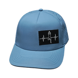 Yoga Hat, Trucker Hat, Snapback Hat, Light Blue, Mens Hat, Womens Hat, Front Picture