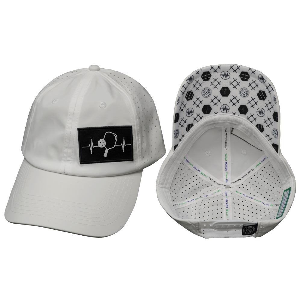 Pickleball - 6 Panel - Unstructured - Relaxed Fit - White (Unisex)