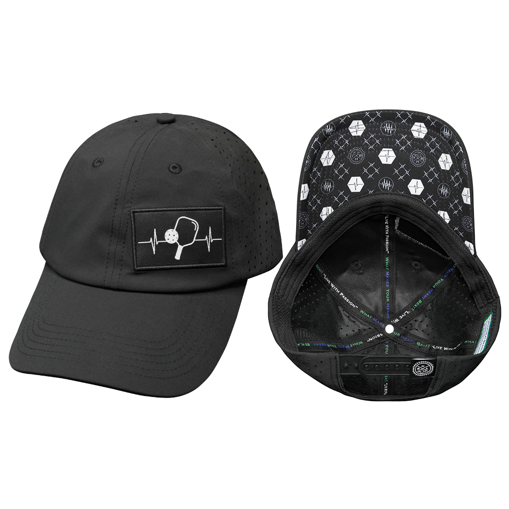 Pickleball - 6 Panel - Unstructured - Relaxed Fit - Black (Unisex)