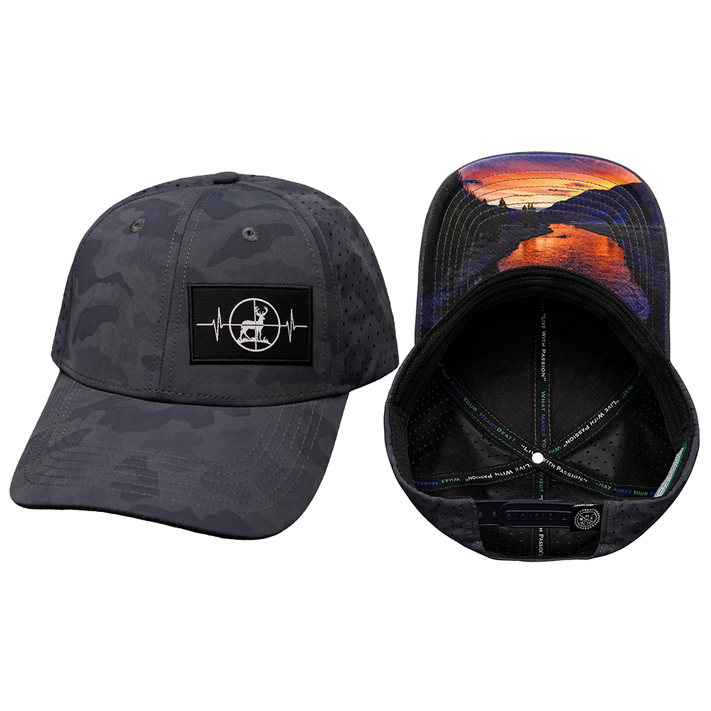 Hunting - 6 Panel - Shallow Fit - Soft Dark Camo (Unisex)