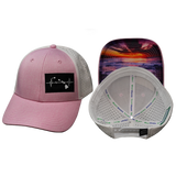 Hawaii - 6 Panel - Shallow Fit - Pony Tail - Pink / White (Unisex)