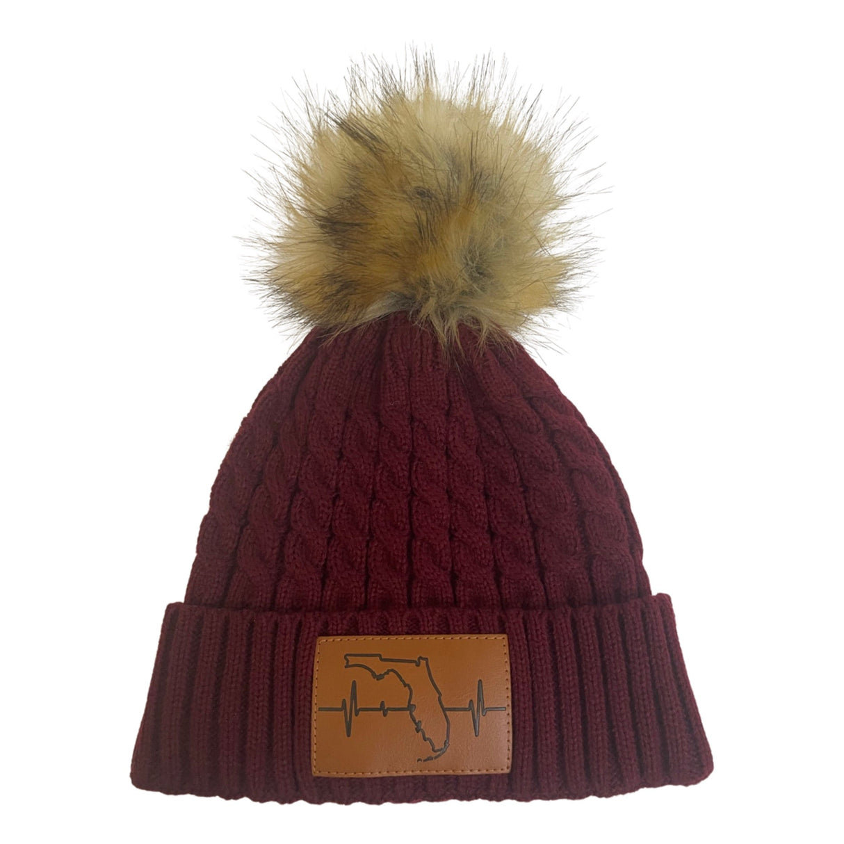 Florida - Beanie - Pom - Maroon (Unisex)