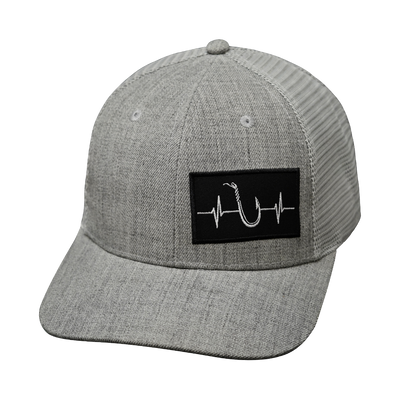 Fishing - 6 Panel - Heather Gray / Gray - Trucker Mesh (Unisex)