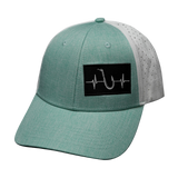 Fishing - 6 Panel - Shallow Fit - Pony Tail - Teal / White (Unisex)
