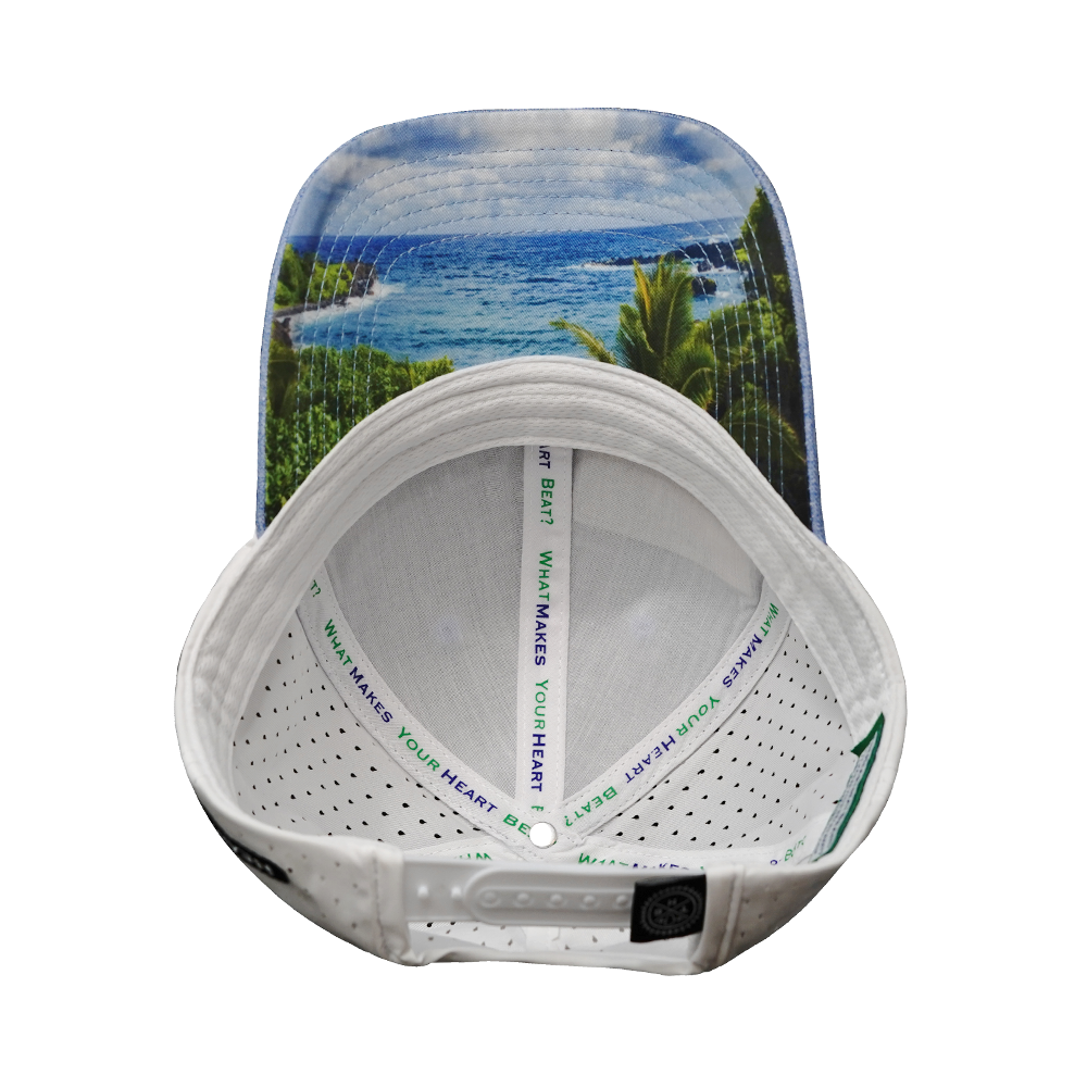 Hawaii - 6 Panel - Shallow Fit - Pony Tail - Light Blue / White (Unisex)