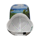 Hawaii - 6 Panel - Shallow Fit - Pony Tail - Light Blue / White (Unisex)