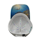 Hawaii - 6 Panel - Shallow Fit - Pony Tail - Teal / White (Unisex)