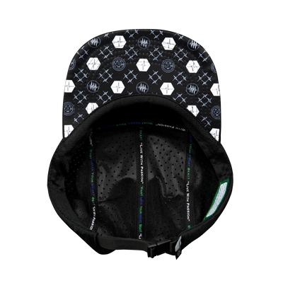 Pickleball - 5 Panel - Sporty - Unstructured - Black - Laser Mesh (Unisex)