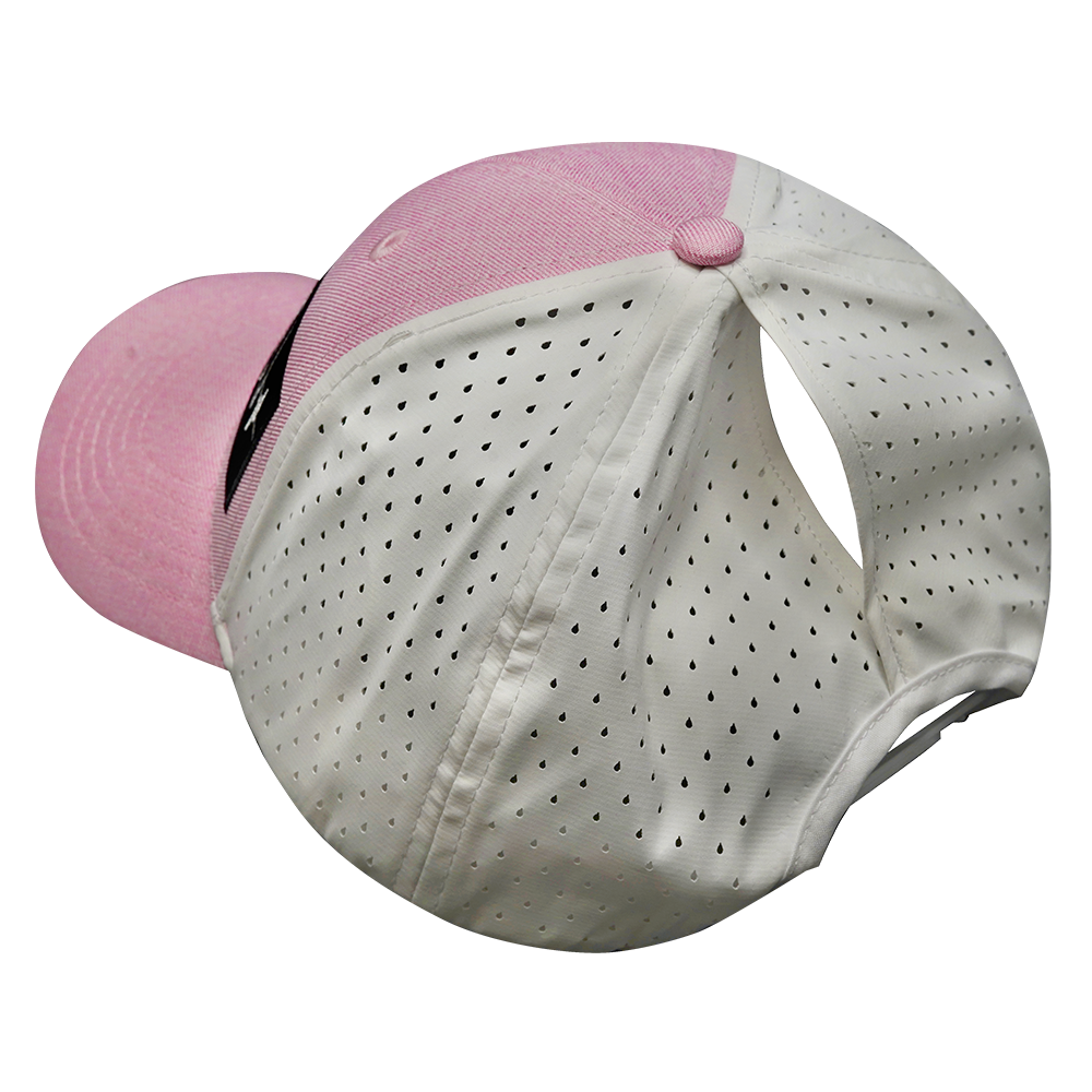 Alabama - 6 Panel - Shallow Fit - Pony Tail - Pink / White (Unisex)