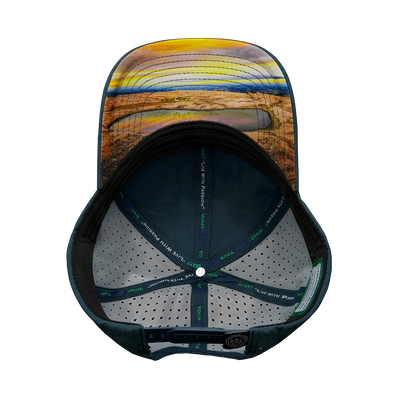 Texas - 6 Panel  - Shallow Fit - Cork - Teal - Laser Mesh (Unisex)